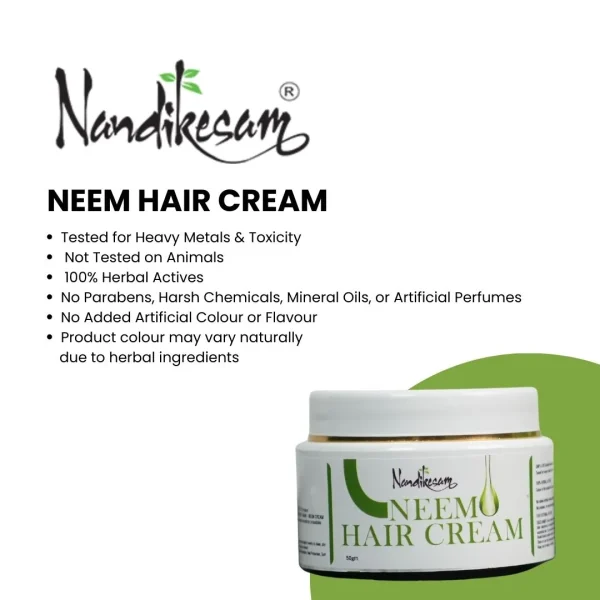 Nandikesam Herbal Neem Hair Cream - Image 2
